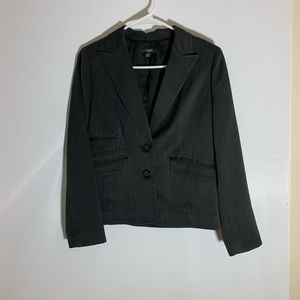 Alfani Pantsuit | Black with Silver Pinstripes